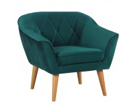 Kreslo Nosel - zelená / prírodná