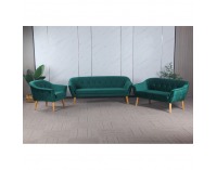 Kreslo Nosel - zelená / prírodná