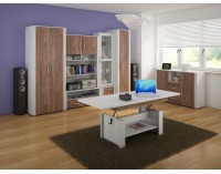 Obývacia izba Notti - craft biely / craft tobaco / craft biely