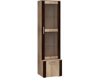 Vitrína Notti NOT-08 - sonoma svetlá / sonoma svetlá / sonoma tmavá