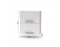 Horná kuchynská skrinka Nova Plus NOPL-008-OH - dub sonoma / biela