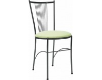 Jedálenská stolička Fokus - chróm / V-47 pistáciová