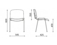 Konferenčná stolička Iso - hnedá látka (C24)