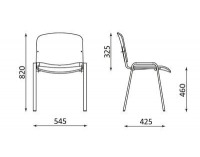 Konferenčná stolička Iso Wood - buk / čierna