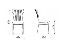 Jedálenská stolička Neron - chróm / oranžová ekokoža (V83)