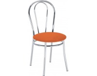 Jedálenská stolička Tina Chrome - chróm / V-64 oranžová
