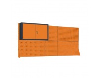 Nadstavba k pracovnému stolu so skrinkou NSS/03/2M/S - grafit / oranžová