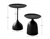 Konferenčný stolík (2 ks) Nubo - čierna