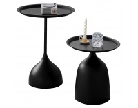 Konferenčný stolík (2 ks) Nubo - čierna