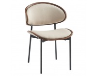 Jedálenská stolička Nuria - béžová / orech / čierna