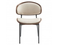 Jedálenská stolička Nuria - béžová / orech / čierna