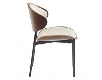 Jedálenská stolička Nuria - béžová / orech / čierna