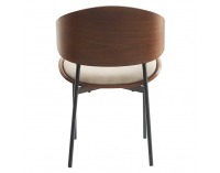 Jedálenská stolička Nuria - béžová / orech / čierna