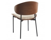 Jedálenská stolička Nuria - béžová / orech / čierna