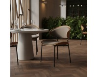 Jedálenská stolička Nuria - hnedá / jaseň / čierna