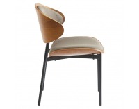 Jedálenská stolička Nuria - hnedá / jaseň / čierna