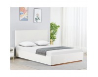 Čalúnená manželská posteľ s roštom Nuvola 160 - biela