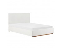 Čalúnená manželská posteľ s roštom Nuvola 160 - biela