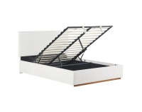 Čalúnená manželská posteľ s roštom Nuvola 160 - biela