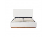 Čalúnená manželská posteľ s roštom Nuvola 180 - biela