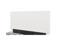 Čalúnená manželská posteľ s roštom Nuvola 180 - biela