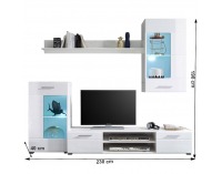 Obývacia stena Henri New OS - biela / biely lesk