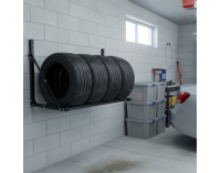 Nástenný stojan na pneumatiky Odelio New - čierna