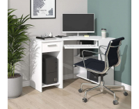 Rohový PC stolík Oderzo - biela