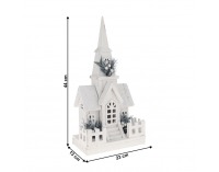 Svietiaci vianočný kostolík Odetta - biela