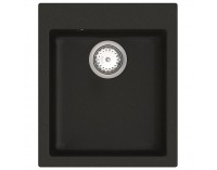 Granitový kuchynský drez so sifónom Odi ONB 01-42 41,5x49 cm - čierna