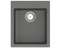 Granitový kuchynský drez so sifónom Odi ONB 01-42 41,5x49 cm - tmavosivá
