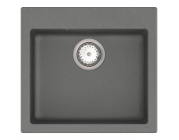 Granitový kuchynský drez so sifónom Odi ONB 01-49 48x45 cm - tmavosivá