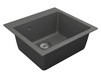 Granitový kuchynský drez so sifónom Odi ONB 01-49 48x45 cm - tmavosivá