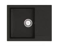 Granitový kuchynský drez so sifónom Odi ONB 02-61 58,5x48 cm - čierna