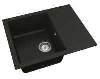 Granitový kuchynský drez so sifónom Odi ONB 02-61 58,5x48 cm - čierna