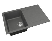 Granitový kuchynský drez so sifónom Odi ONB 02-78 76,5x48 cm - tmavosivá