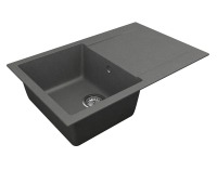 Granitový kuchynský drez so sifónom Odi ONB 02-78 76,5x48 cm - tmavosivá