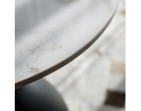 Konferenčný stolík Odis New - biely mramor / čierna