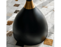 Konferenčný stolík Odis New - biely mramor / čierna