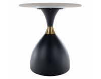 Konferenčný stolík Odis New - biely mramor / čierna