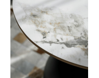 Konferenčný stolík Odis New - biely mramor / čierna