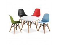 Okrúhly jedálenský stôl Gamin New 60 cm - biela / buk