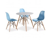 Okrúhly jedálenský stôl Gamin New 60 cm - biela / buk