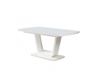 Rozkladací jedálenský stôl Olav - biely lesk