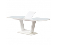 Rozkladací jedálenský stôl Olav - biely lesk