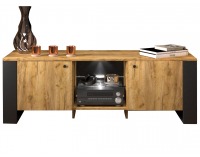 Obývacia izba Olen - čierna / craft zlatý