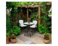 Záhradný stolík Olivan - čierna