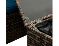 Záhradný nábytok z umelého ratanu Olivonder - hnedá / modrá