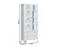 Vitrína Olje 2W2S - biela