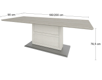 Rozkladací jedálenský stôl Orentano ST-1800-2200 - pino aurelio / madagascar / nelson